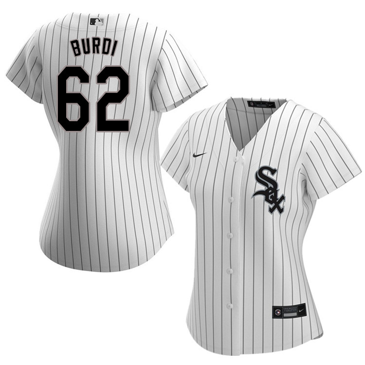 Nike Women #62 Zach Burdi Chicago White Sox Baseball Jerseys Sale-White